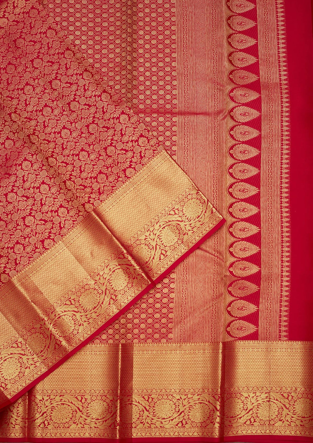 Rani Pink Zariwork (Gold) Pure Silk Saree