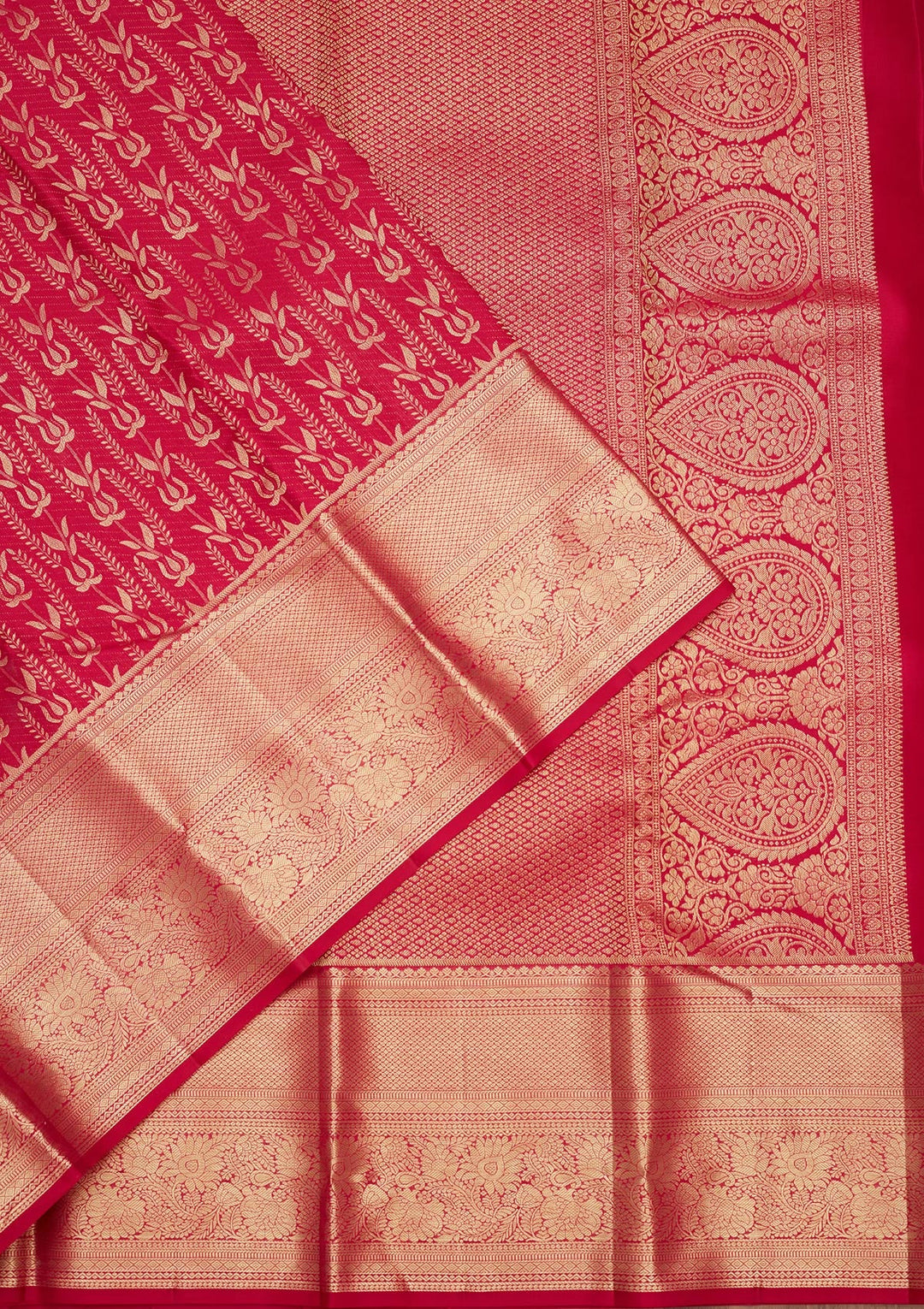 Rani Pink Zariwork (Gold) Pure Silk Saree