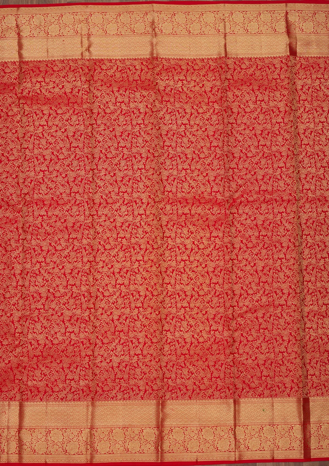 Red Zariwork (Gold) Pure Silk Saree