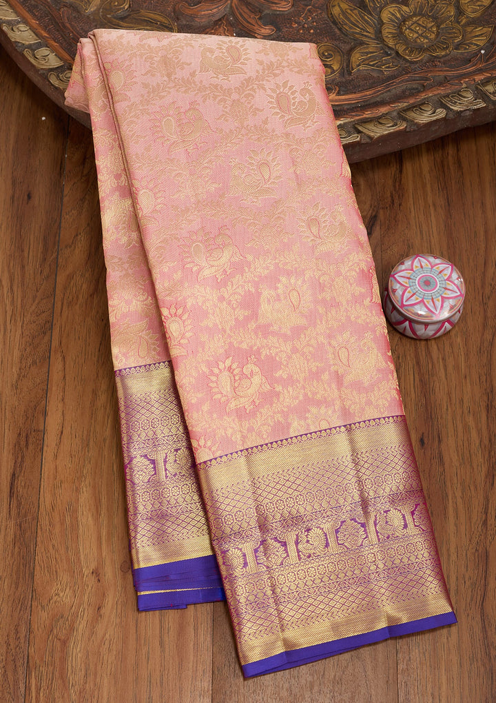 Pink Kanjivaram Pure Silk Saree