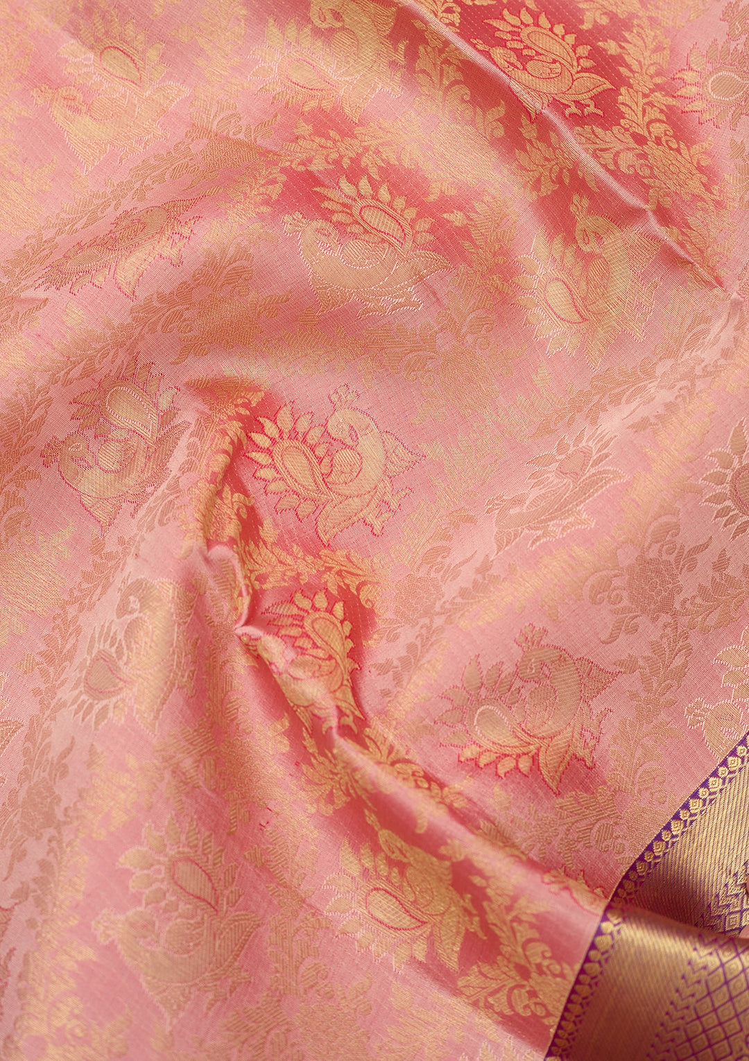 Pink Kanjivaram Pure Silk Saree