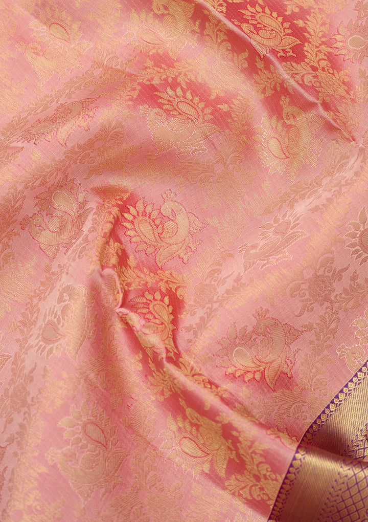 Pink Kanjivaram Pure Silk Saree