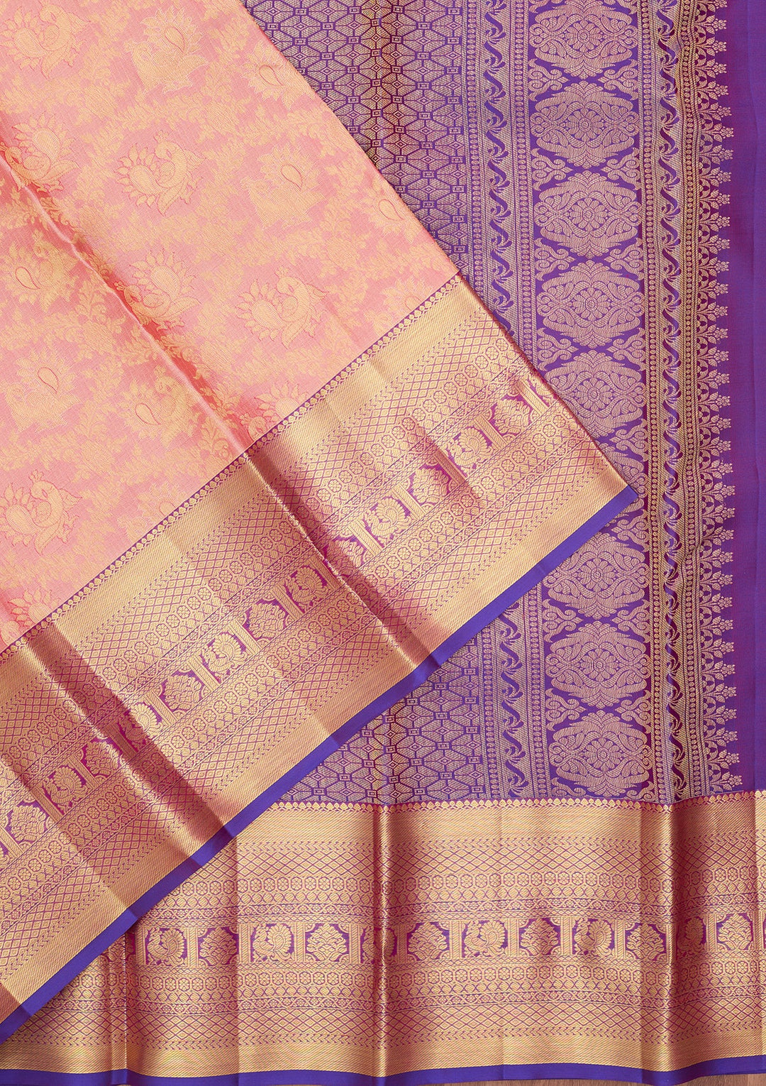 Pink Kanjivaram Pure Silk Saree