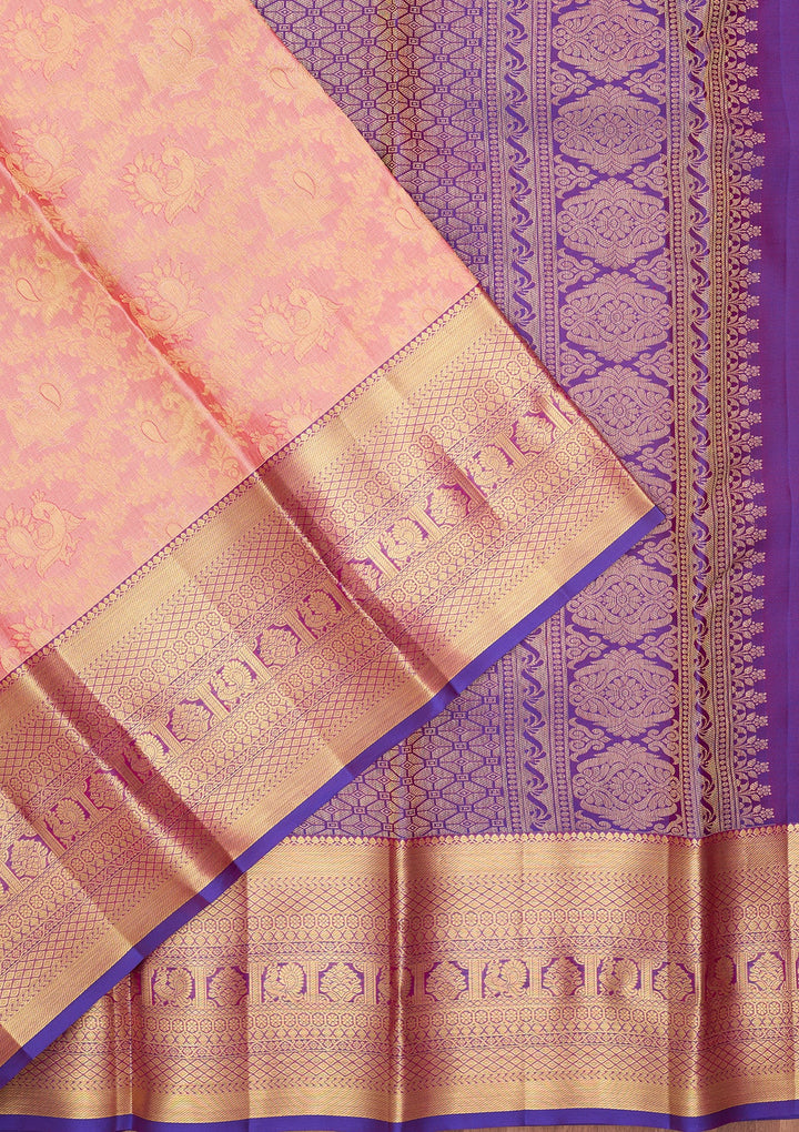 Pink Kanjivaram Pure Silk Saree
