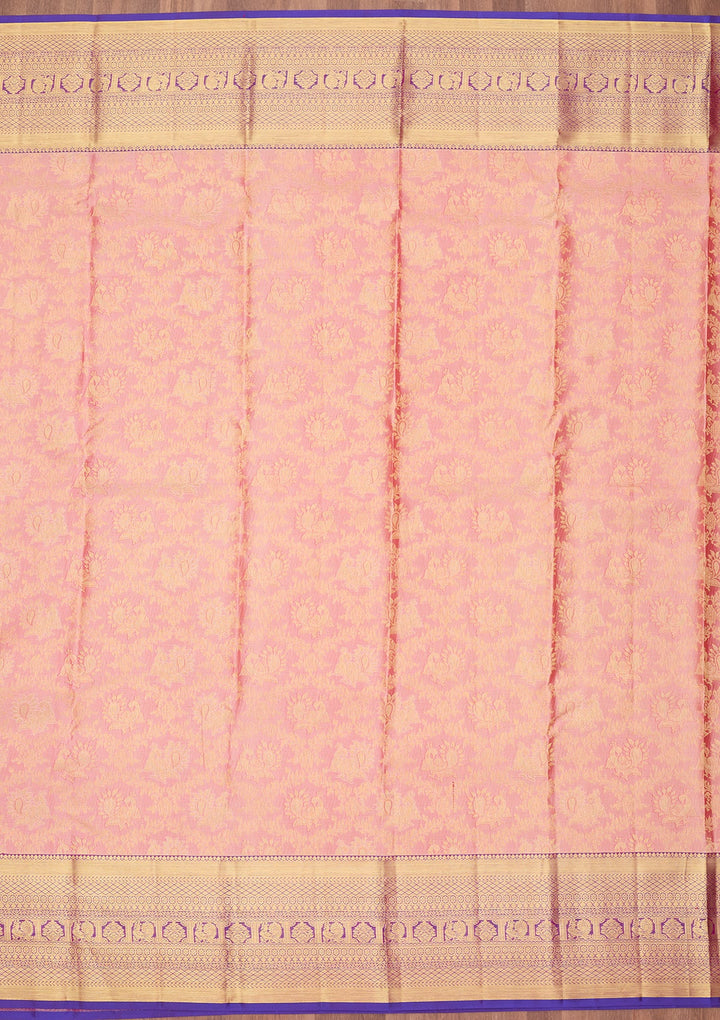 Pink Kanjivaram Pure Silk Saree