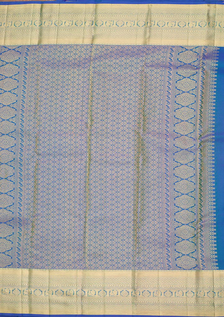 Turquoise Blue Kanjivaram Pure Silk Saree
