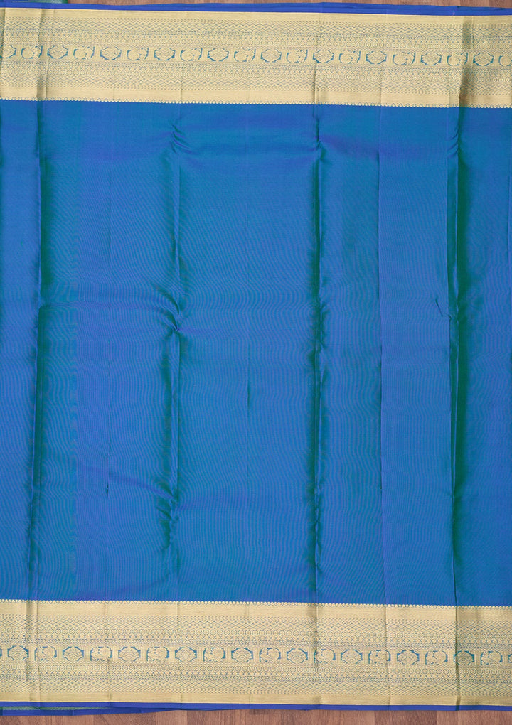 Turquoise Blue Kanjivaram Pure Silk Saree