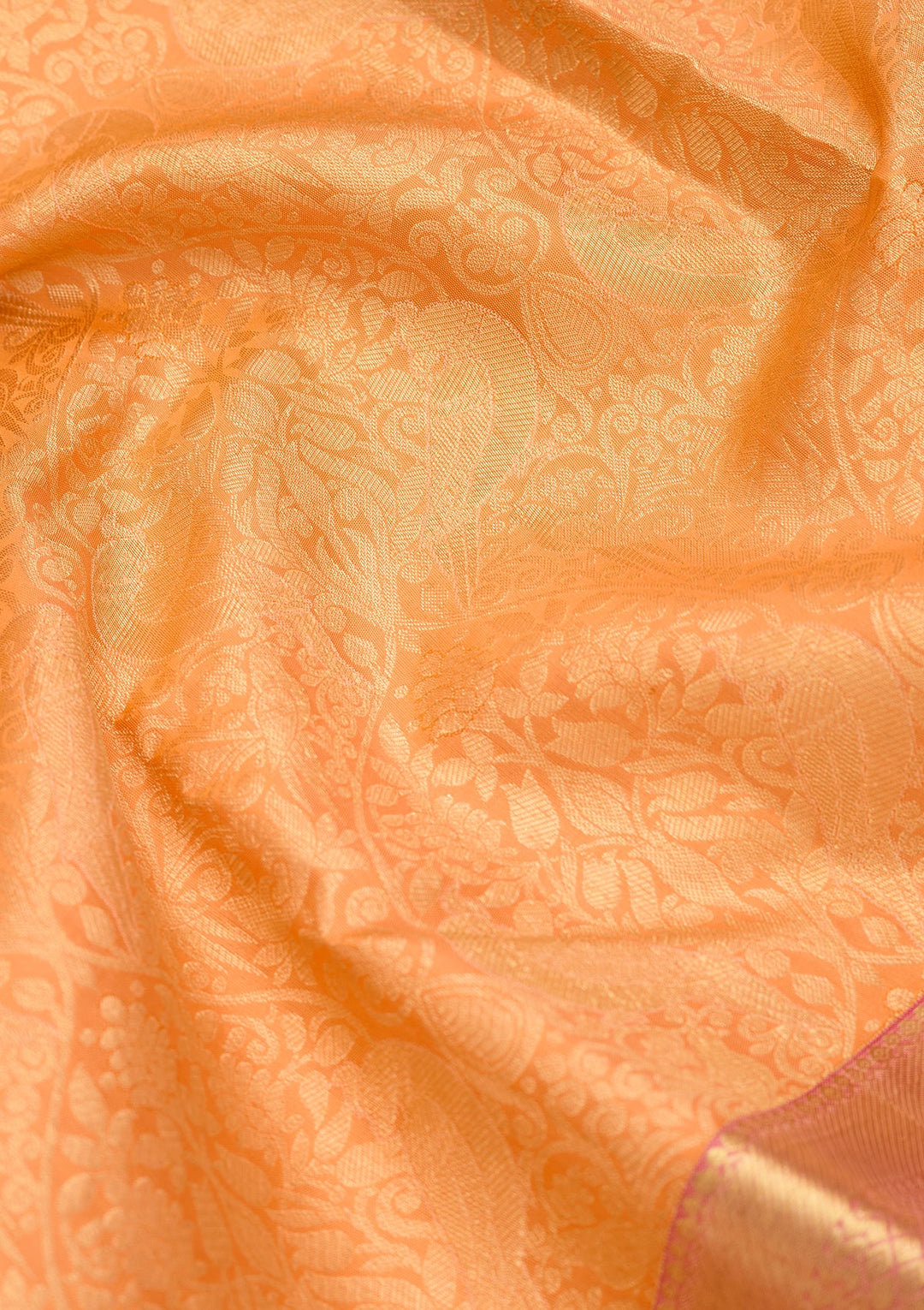 Orange Kanjivaram Pure Silk Saree