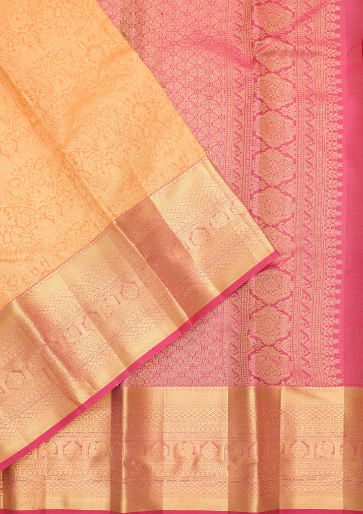 Orange Kanjivaram Pure Silk Saree