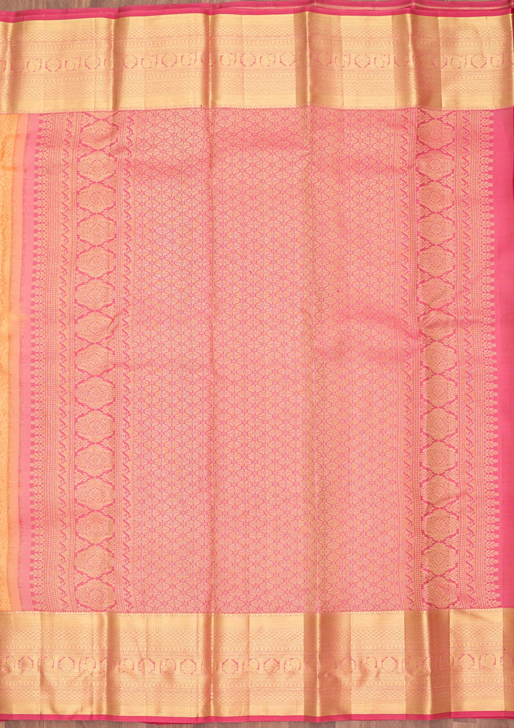 Orange Kanjivaram Pure Silk Saree