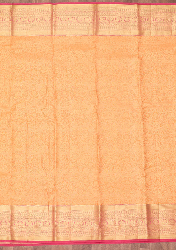 Orange Kanjivaram Pure Silk Saree