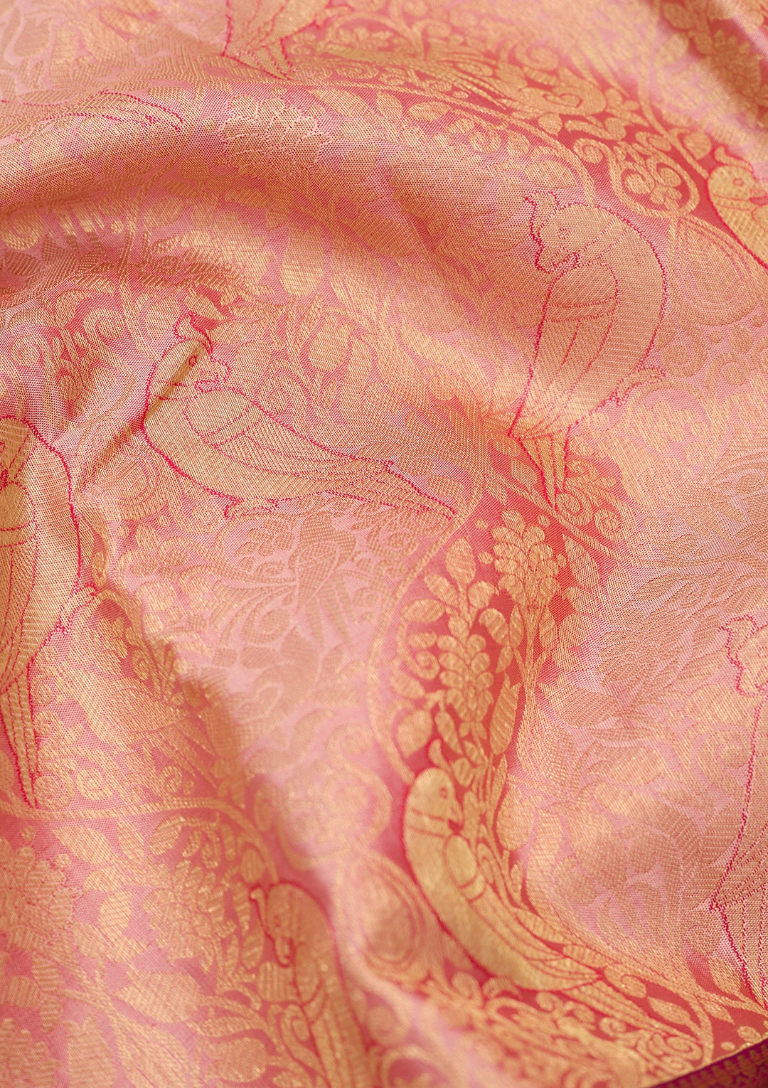 Pink Kanjivaram Pure Silk Saree
