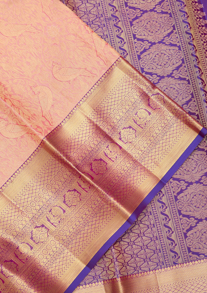 Pink Kanjivaram Pure Silk Saree