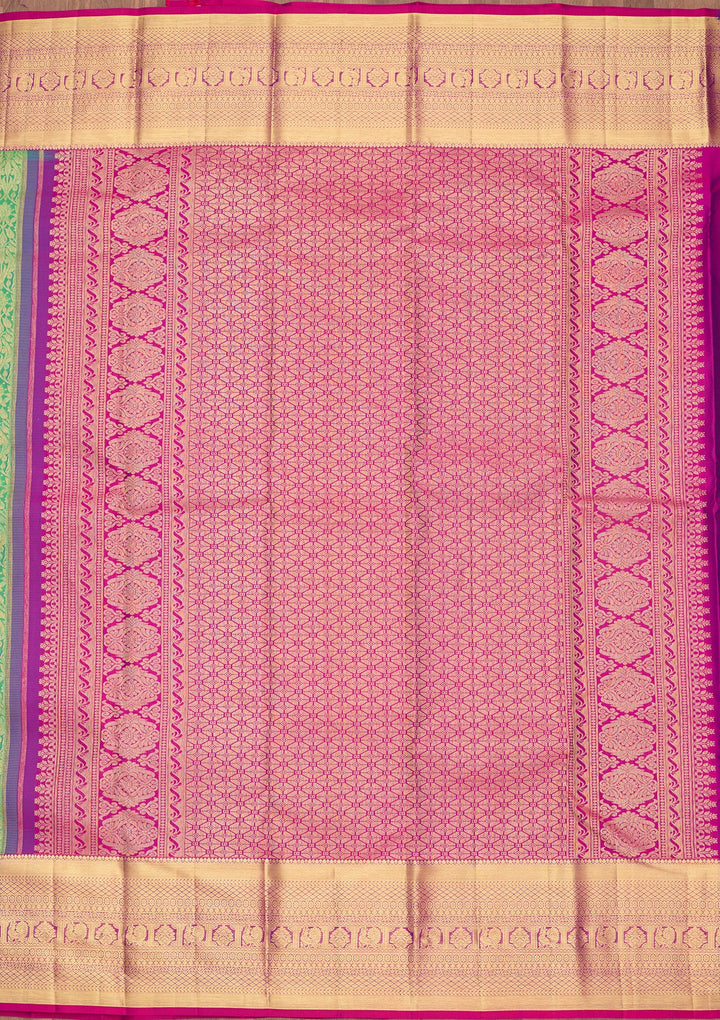 Rama Green Kanjivaram Pure Silk Saree