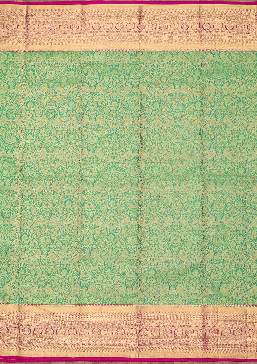 Rama Green Kanjivaram Pure Silk Saree