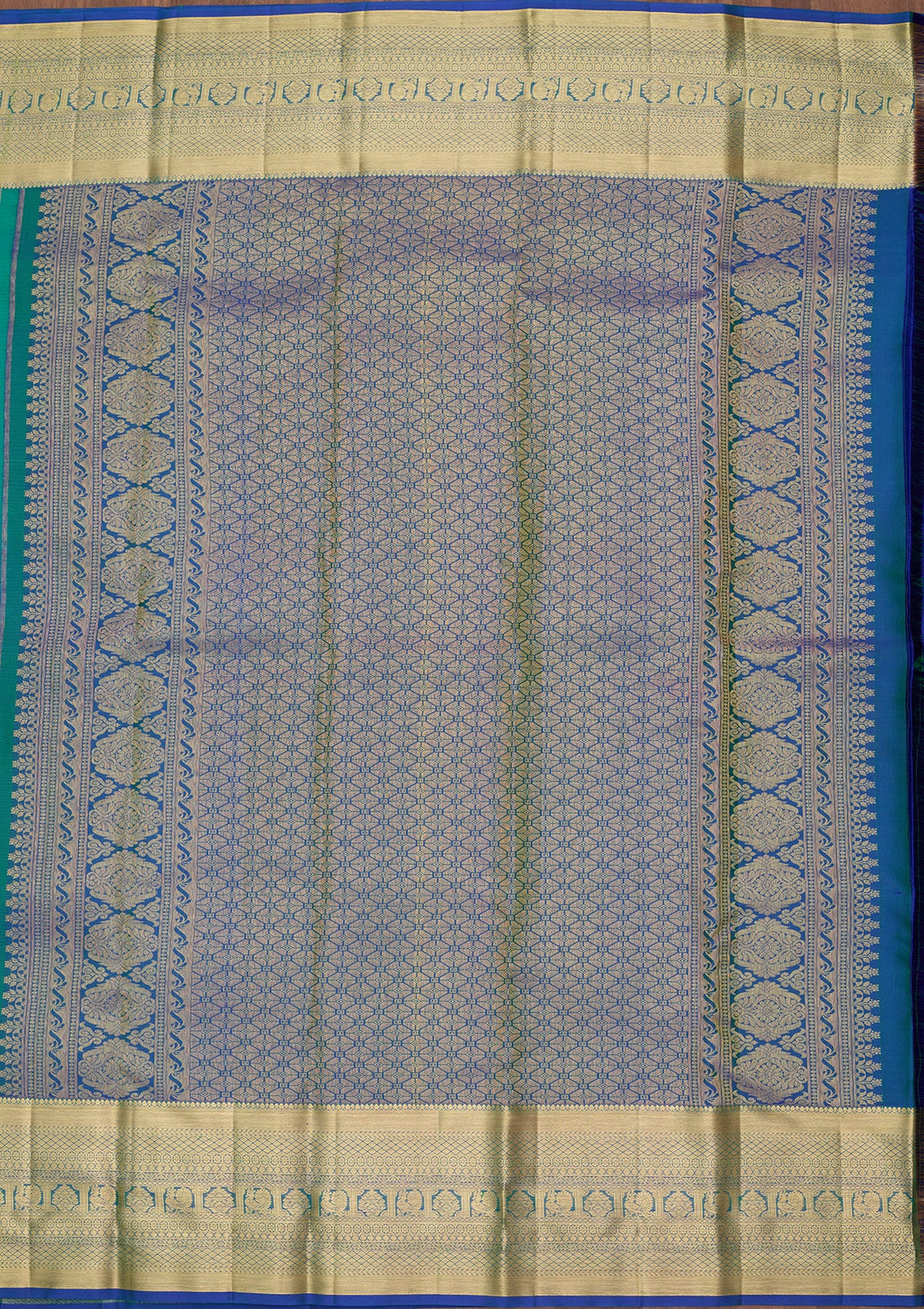 Turquoise Blue Kanjivaram Pure Silk Saree