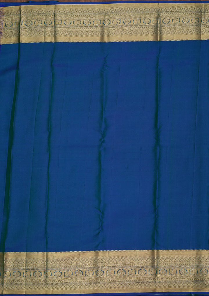Turquoise Blue Kanjivaram Pure Silk Saree