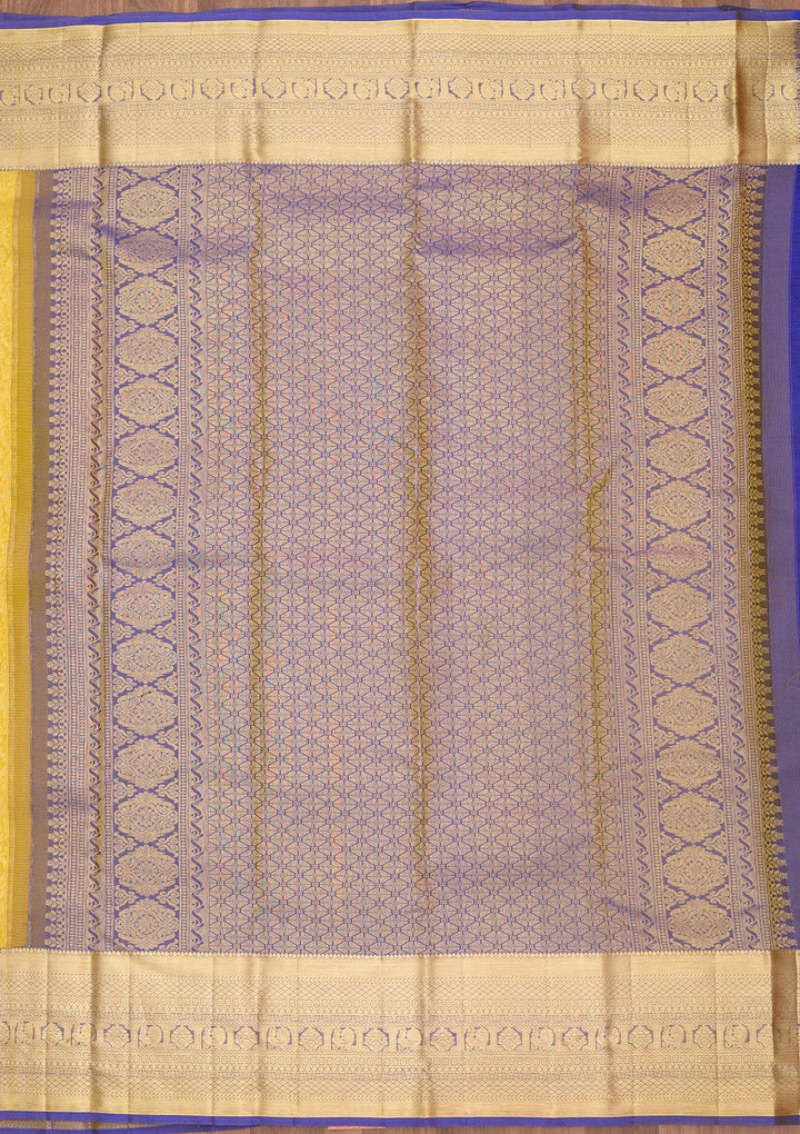 Yellow Kanjivaram Pure Silk Saree