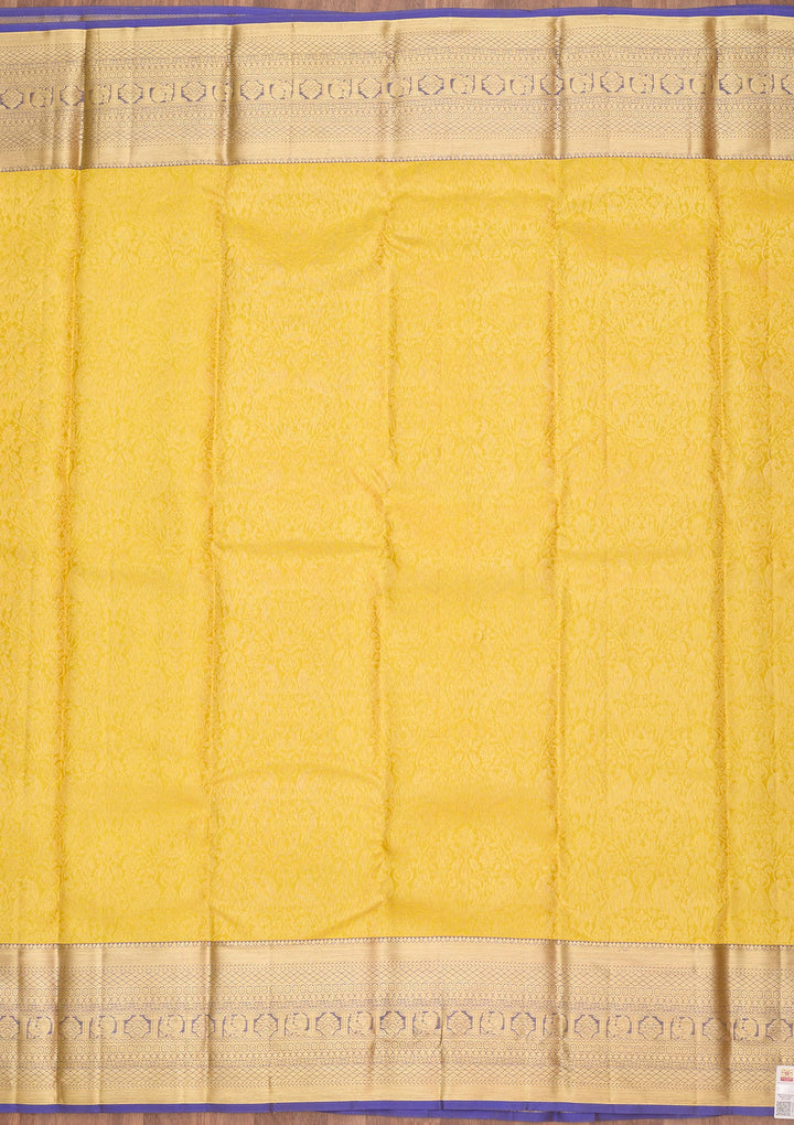 Yellow Kanjivaram Pure Silk Saree