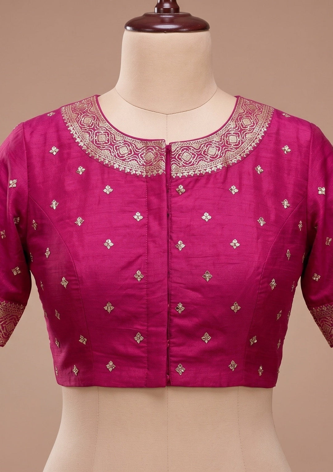 Wine Silk Jaal Cutdana Saree With Matching Blouse Piece