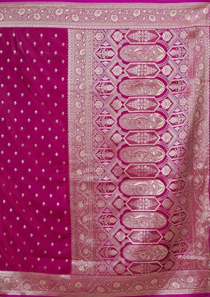 Wine Stonework (Gold) Art Silk Saree