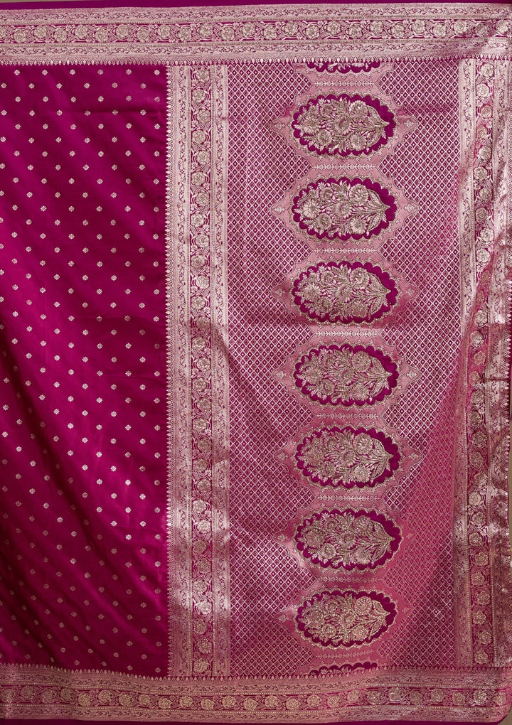 Wine Stonework (Gold) Art Silk Saree