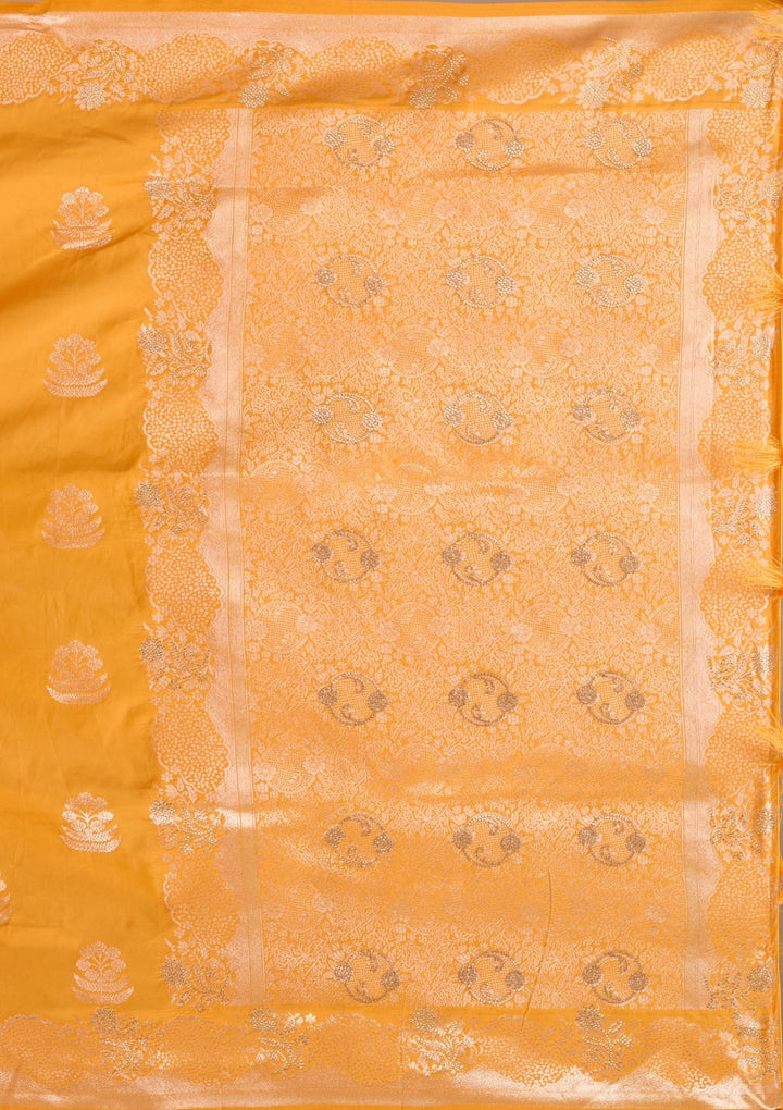 Mustard Stonework (Gold) Art Silk Saree