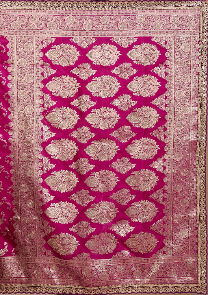 Wine Stonework (Gold) Art Silk Saree