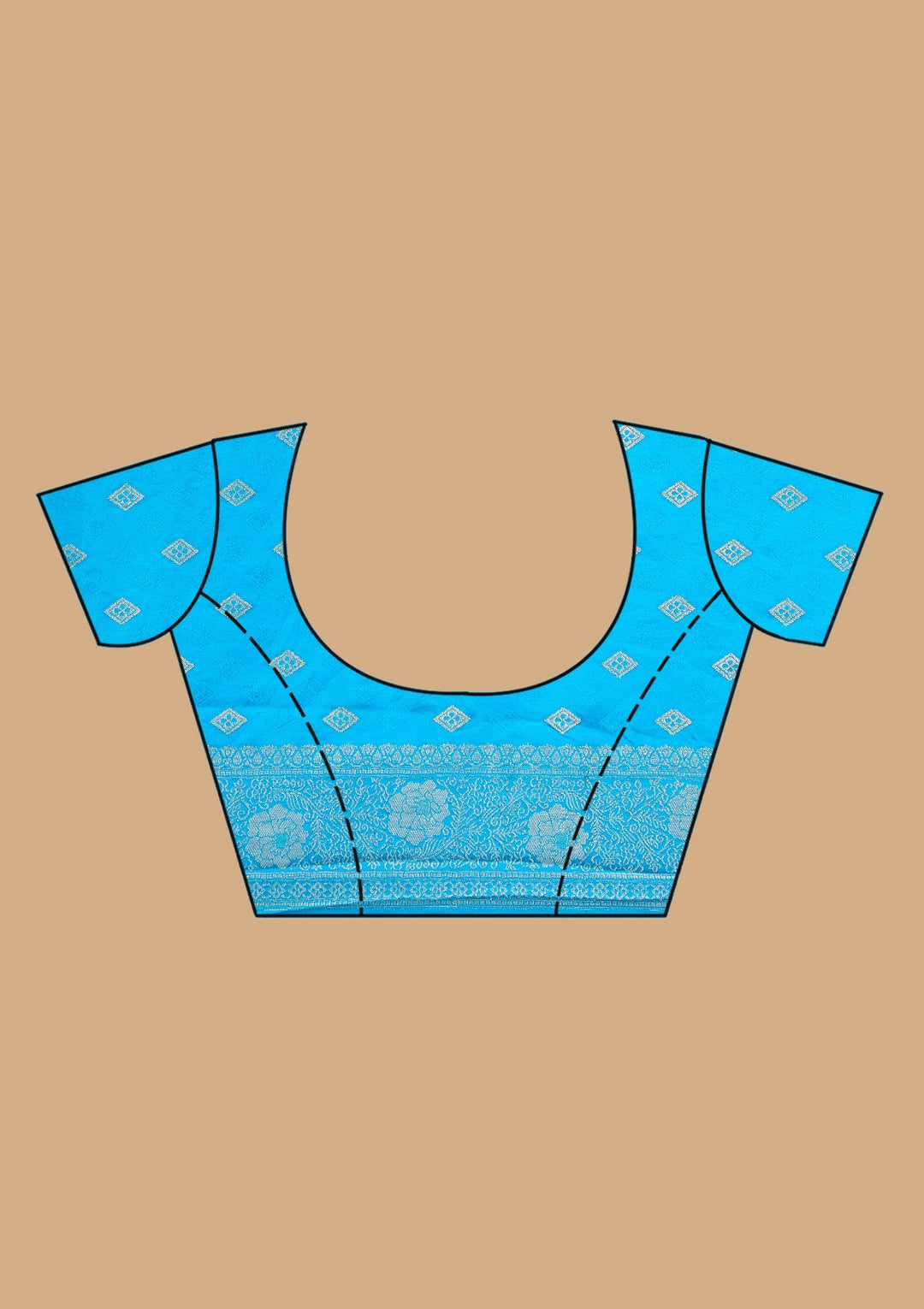 Turquoise Blue Banarasi Art Silk Saree With Matching Blouse Piece