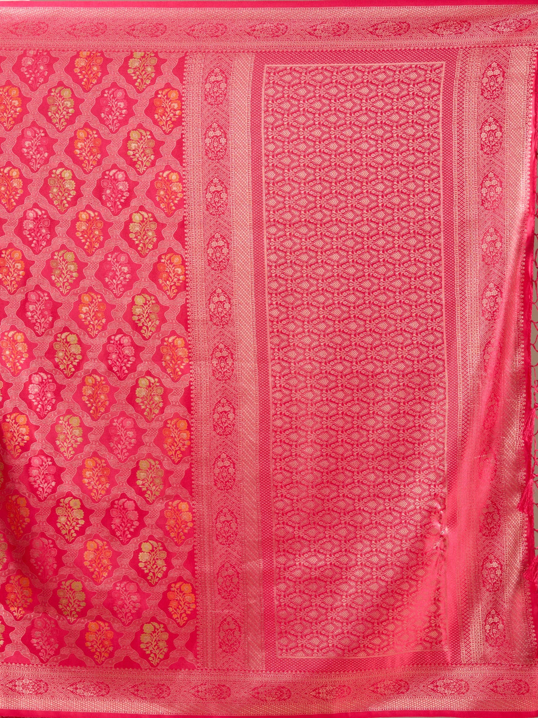 Rani Pink Banarasi Art Silk Saree