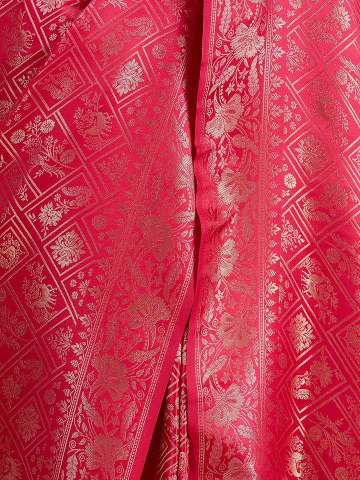 Rani Pink Patola Art Silk Saree
