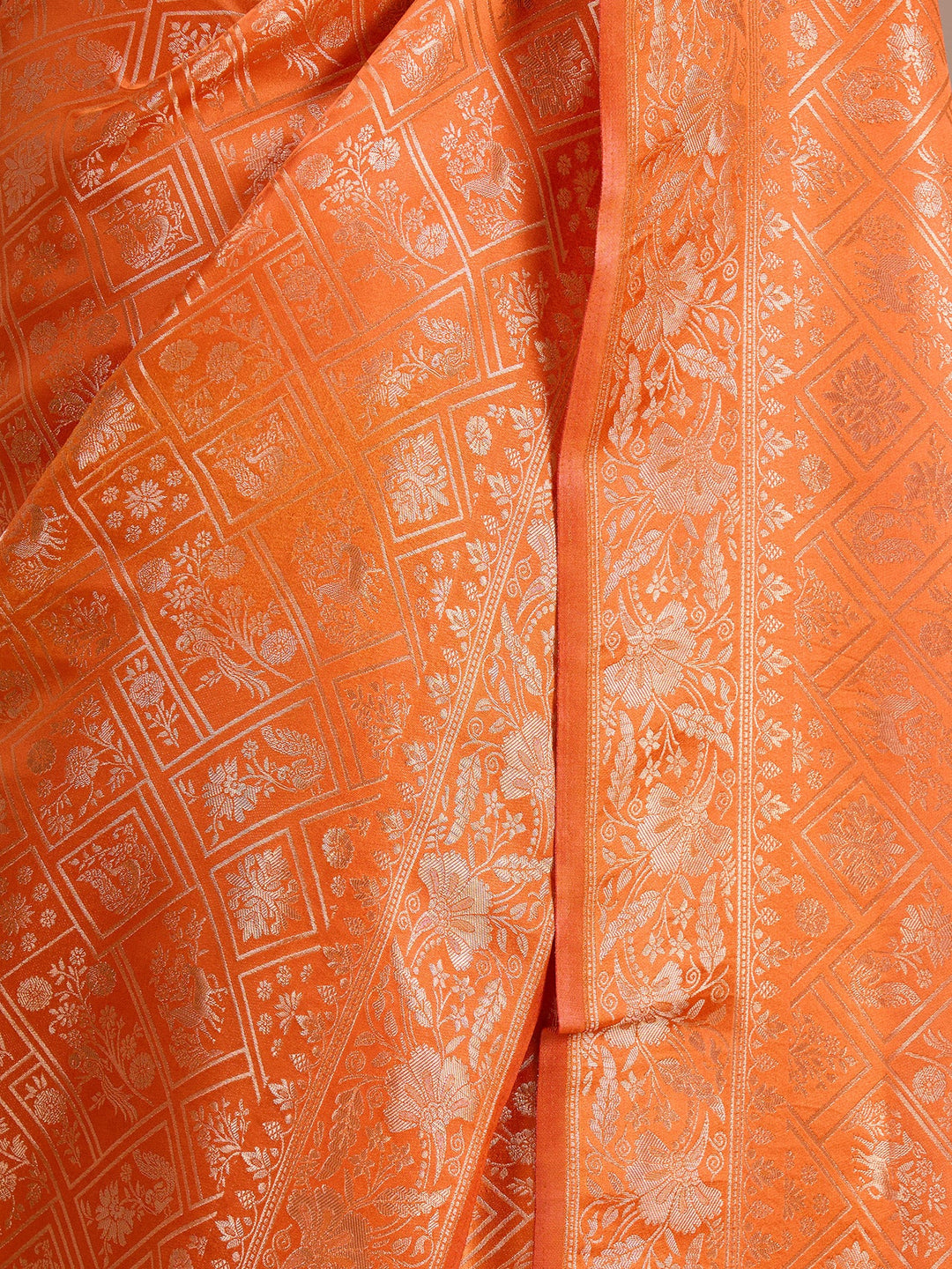 Rust Patola Art Silk Saree