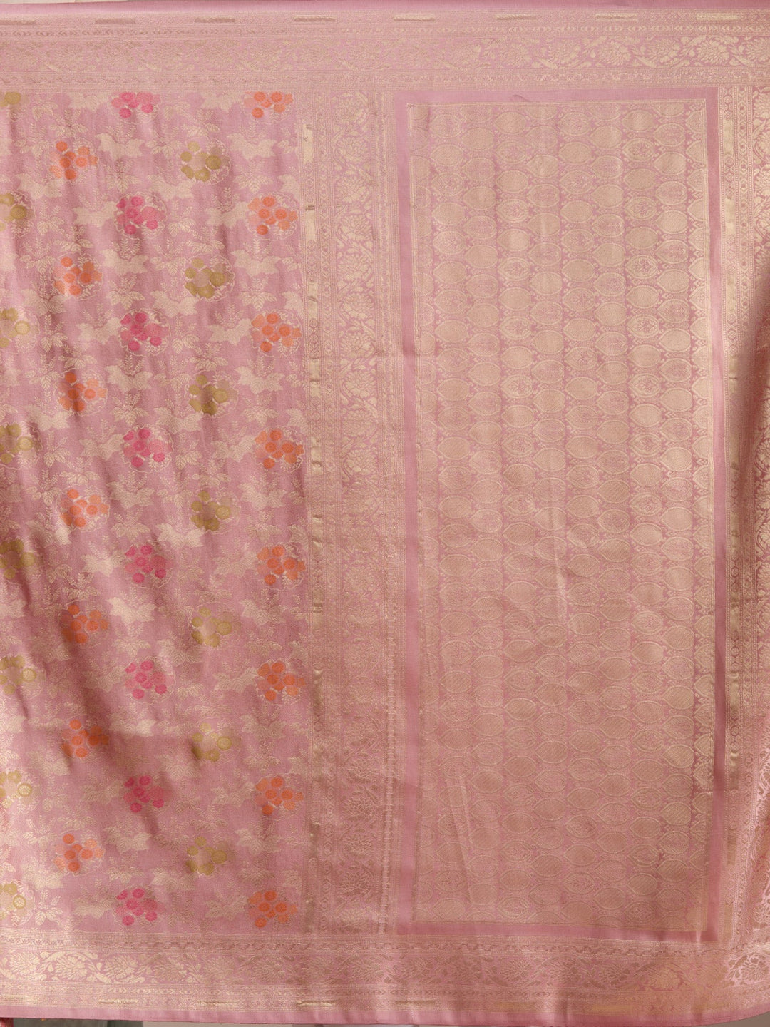 Onion Pink Banarasi Art Silk Saree