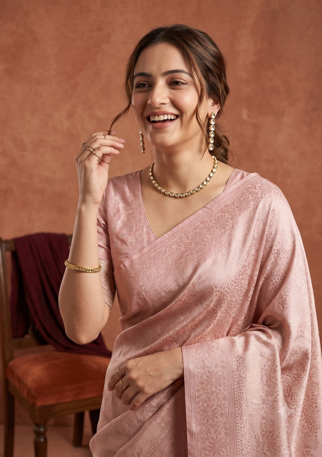 Mauve Banarasi Art Silk Saree