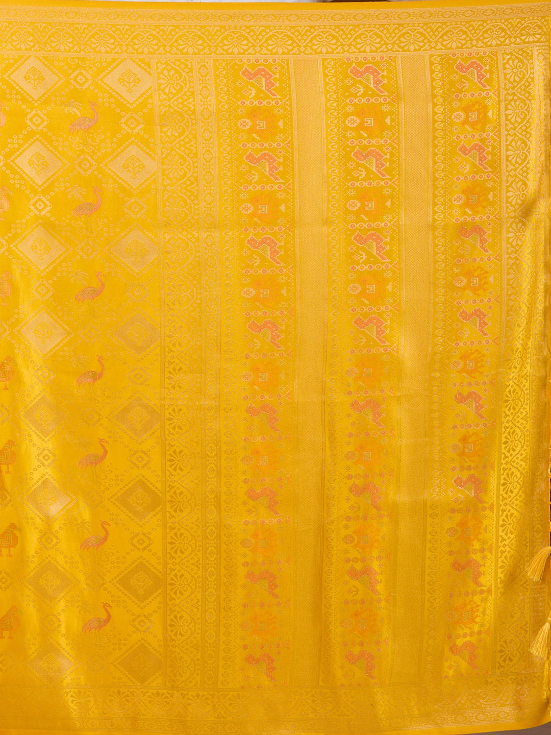 Yellow Patola Art Silk Saree