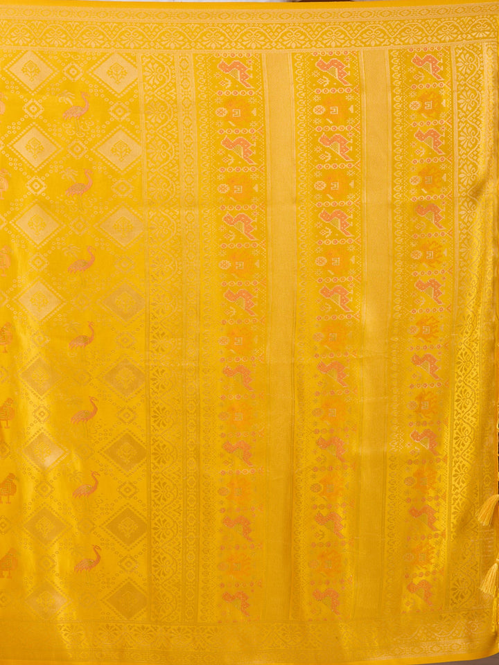 Yellow Patola Art Silk Saree