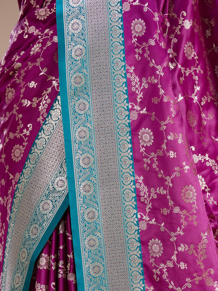 Purple Banarasi Art Silk Saree