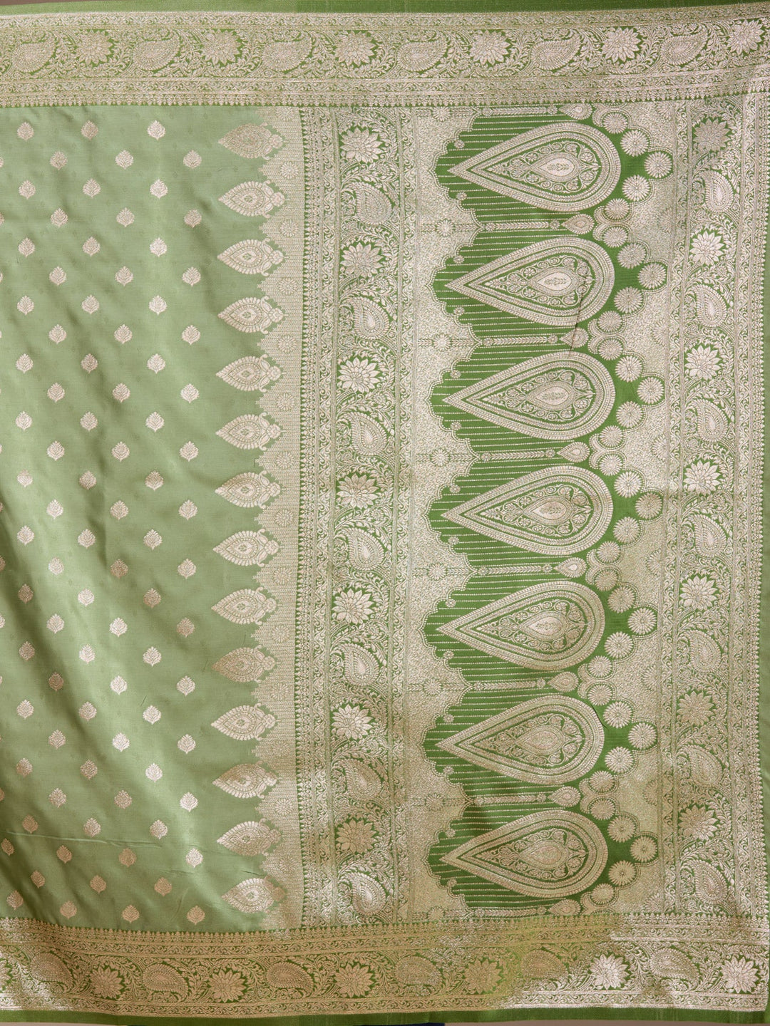 Pista Green Banarasi Art Silk Saree