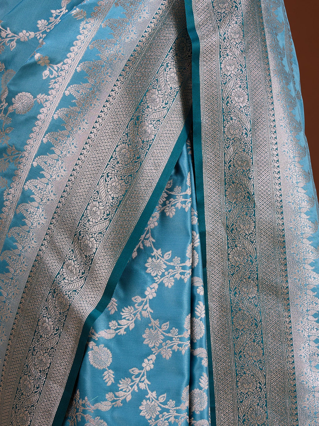 Sky Blue Banarasi Art Silk Saree