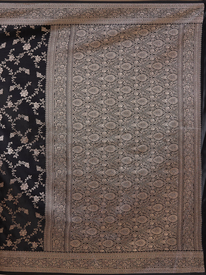 Black Banarasi Art Silk Saree