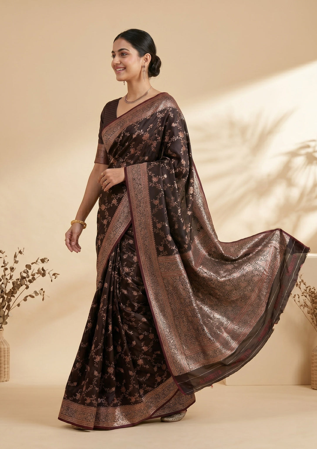 Maroon Banarasi Art Silk Saree