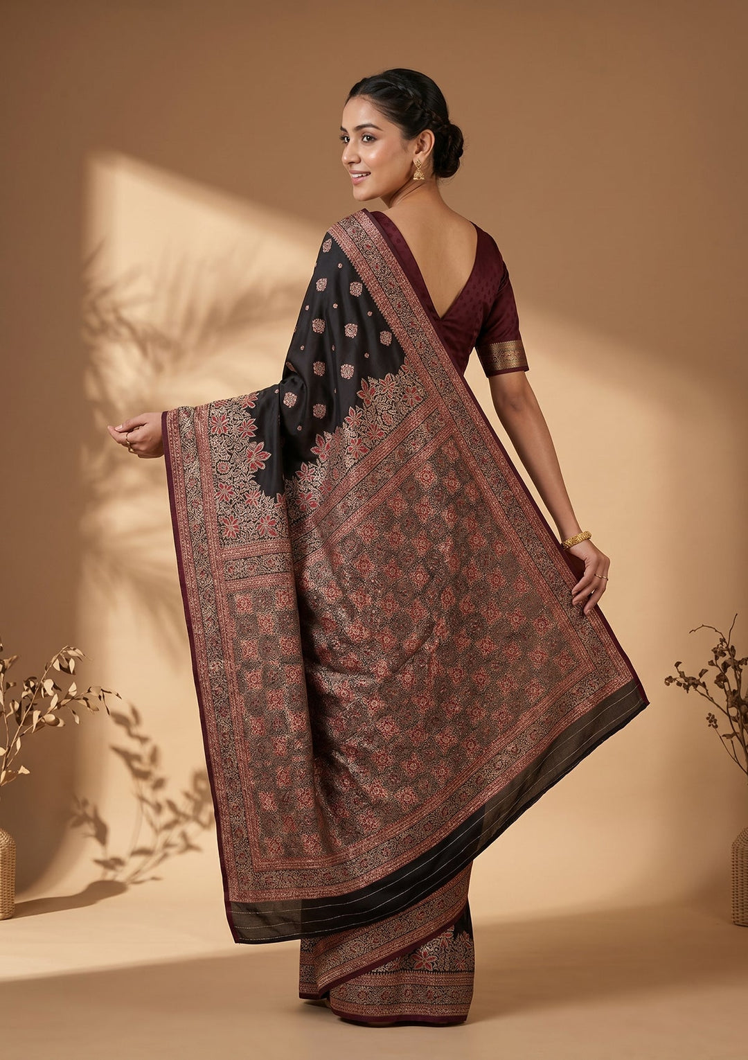 Maroon Banarasi Art Silk Saree