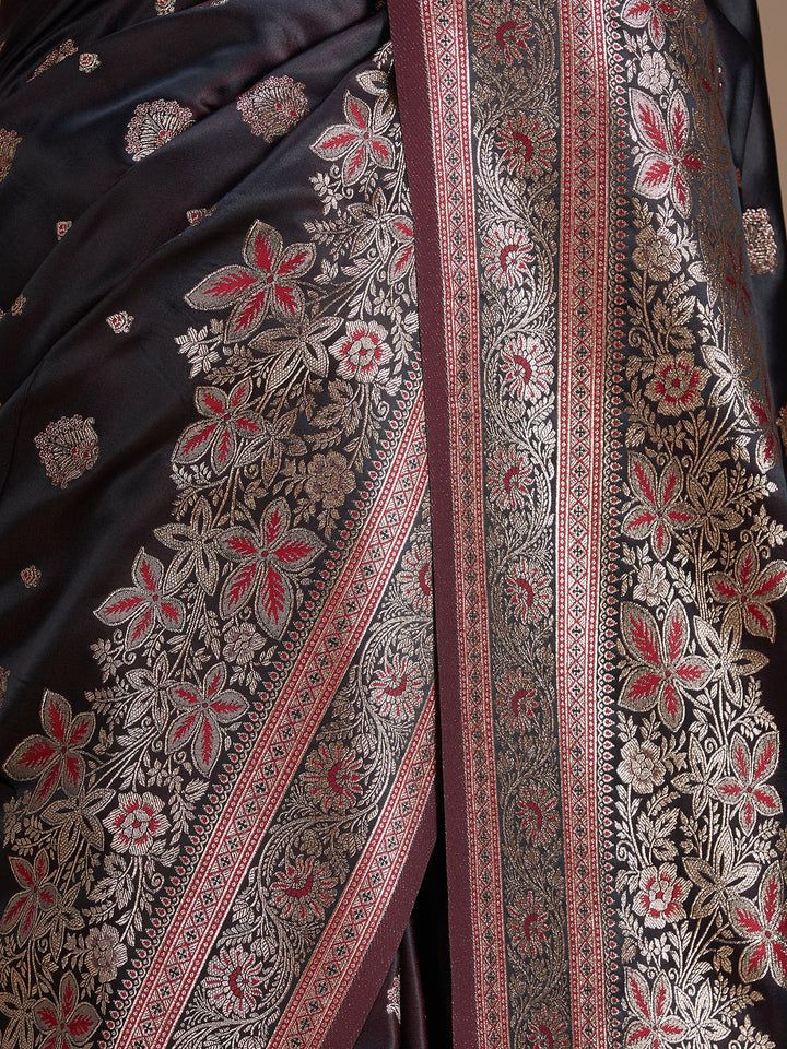 Maroon Banarasi Art Silk Saree