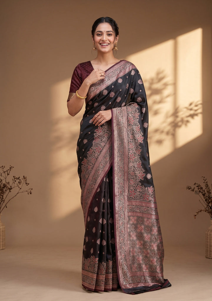 Maroon Banarasi Art Silk Saree