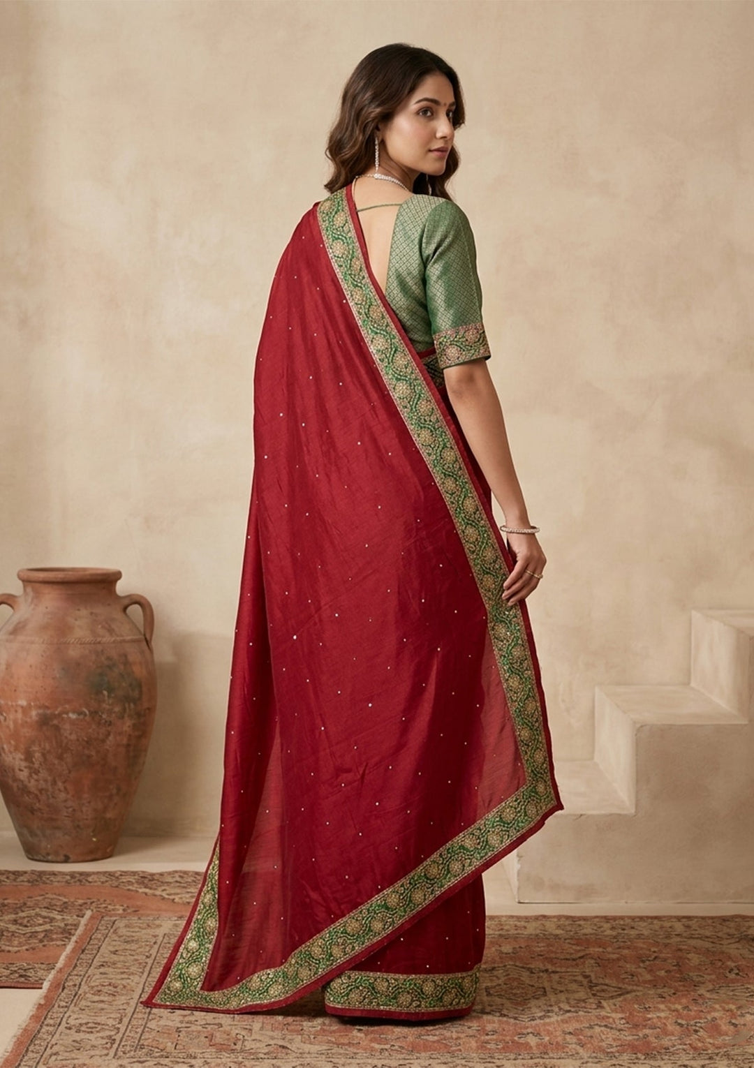 Maroon Banarasi Art Silk Saree