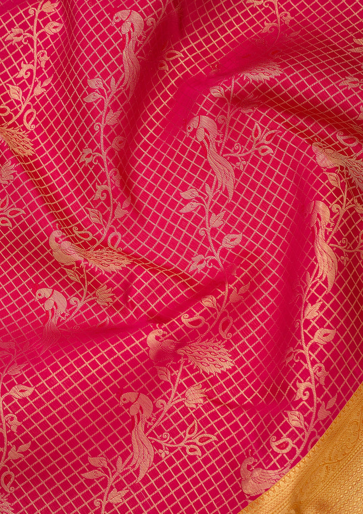 Rani Pink Dharmavaram Pure Silk Saree