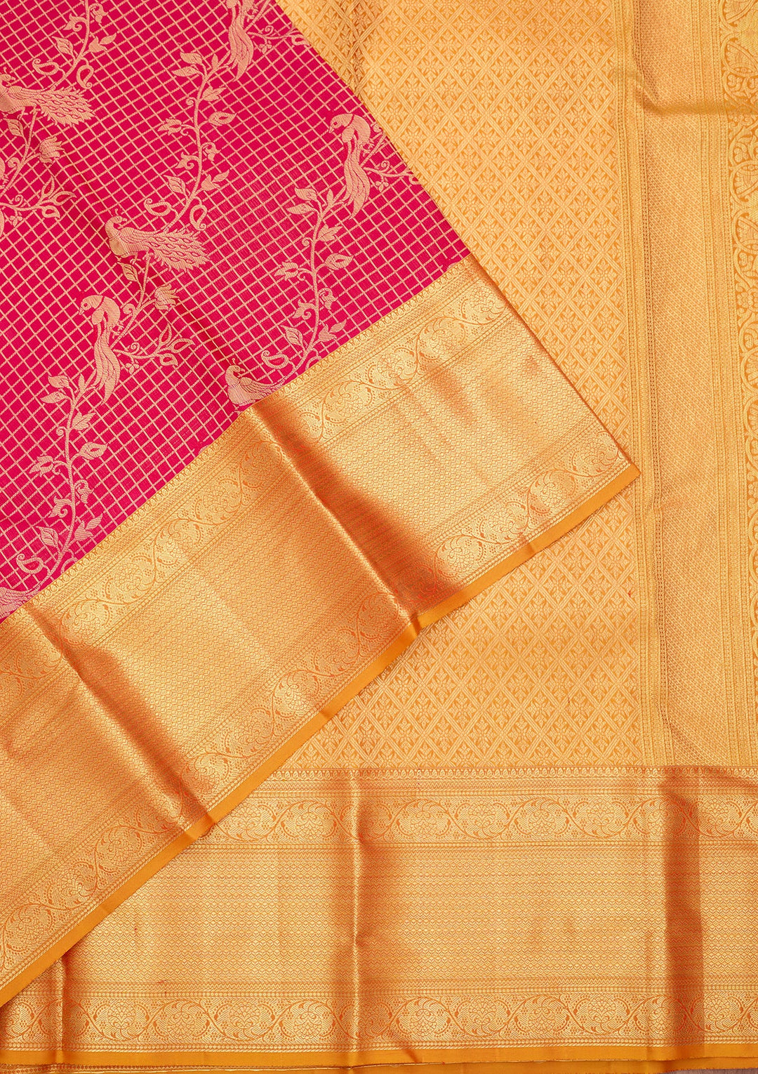 Rani Pink Dharmavaram Pure Silk Saree