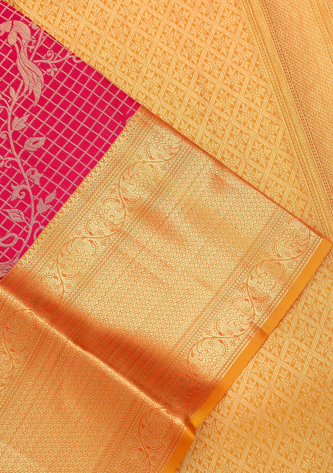 Rani Pink Dharmavaram Pure Silk Saree