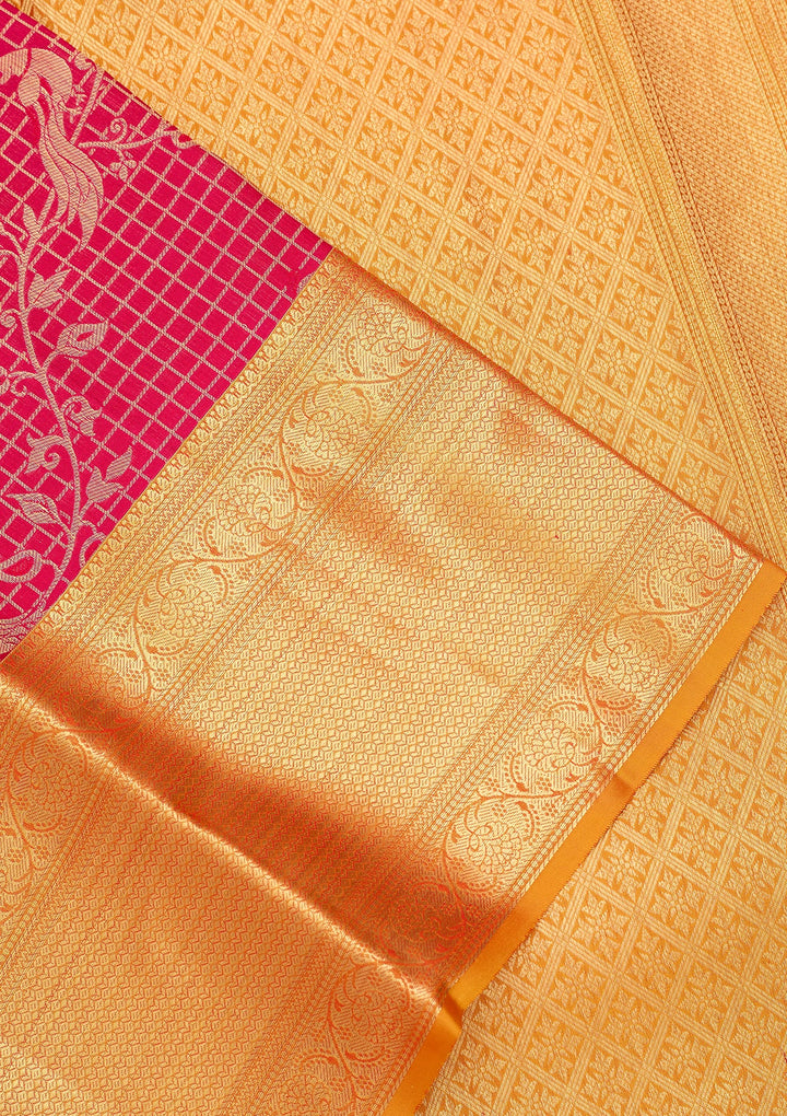 Rani Pink Dharmavaram Pure Silk Saree