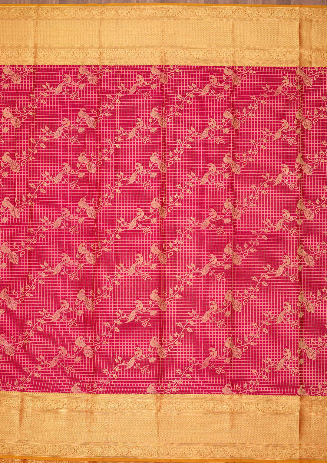 Rani Pink Dharmavaram Pure Silk Saree